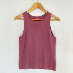 J. CREW 100% Cashmere Scoop Neck Sweater Tank Dusty Rose Size Large